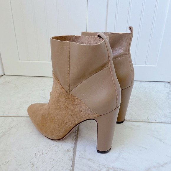 Rachel Zoe Elizabeth Sepia Kid Suede Calf Pointed Toe Ankle Boots US 7 M - Picture 4 of 9